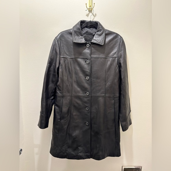 LAMB LEATHER COAT - Picture 1 of 5